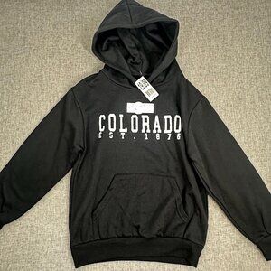 NEW! Teen Boys Pro Be‎ Colorado Hoodie Sweater Black Large Cotton Blend Pocket